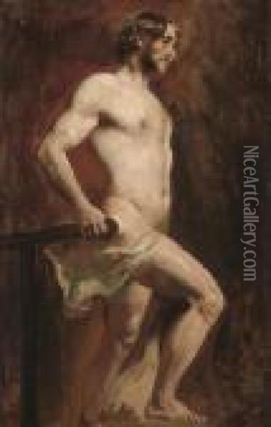 Standing Male Nude Oil Painting - William Etty