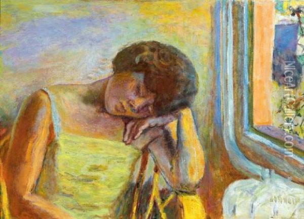 Femme Endormie, Vers 1928 Oil Painting - Pierre Bonnard