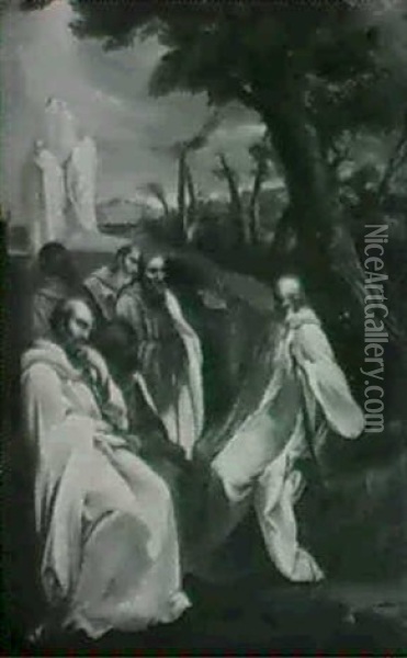 The Vision Of Saint Romuald Oil Painting - Andrea Sacchi