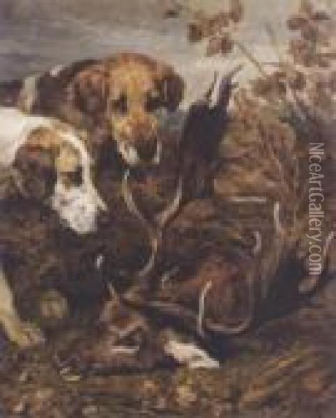 New Forest Buckhounds Oil Painting - John Emms