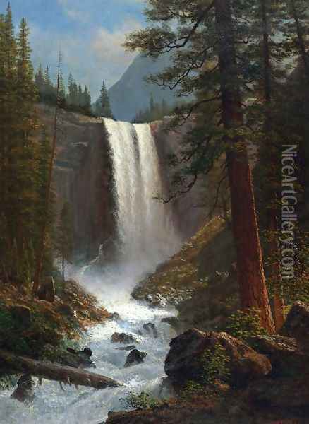 Vernal Falls Oil Painting - Albert Bierstadt