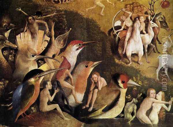 Triptych of Garden of Earthly Delights (detail 6) c. 1500 Oil Painting - Hieronymous Bosch