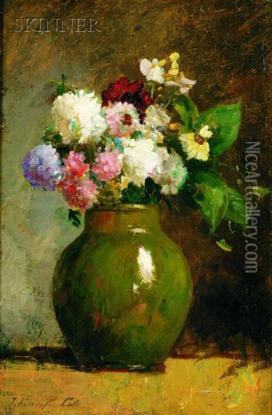 Still Life Of Flowers Oil Painting - Joseph Foxcroft Cole