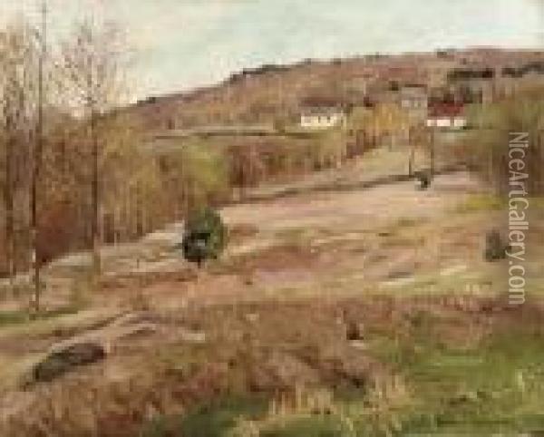 Hillside And Deep Ravine Oil Painting - George Gardner Symons