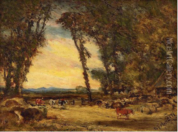 Country Landscape Oil Painting - George Fredrick Hargitt
