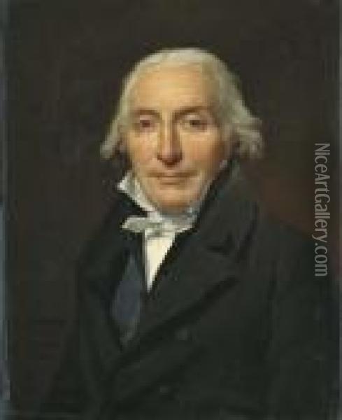 Portrait De Jean-pierre Delahaye Oil Painting - Jacques Louis David