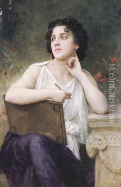 Inspiration Oil Painting - William-Adolphe Bouguereau