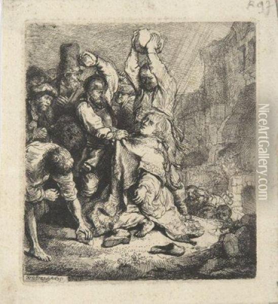 Le Martyre De Saint Etienne Oil Painting - Rembrandt Van Rijn