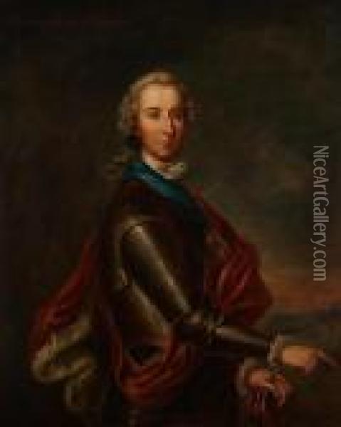 Prince Charles Edward Stuart In Armour Oil Painting - Allan Ramsay