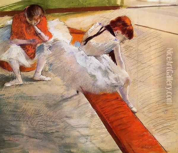 Dancers Resting Oil Painting - Edgar Degas