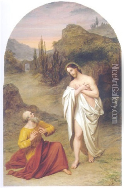 Der Auferstandene Christus Oil Painting - Ludwig Ferdinand Schnorr von Carolsfeld