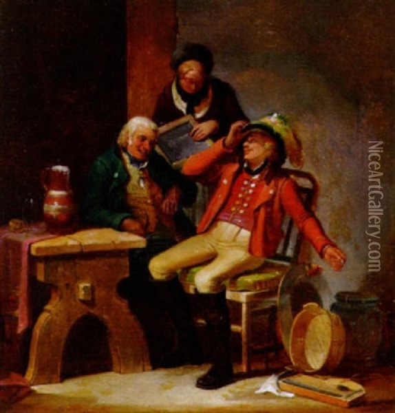 In Der Schanke Oil Painting - Gottfried Hermann Sagstatter