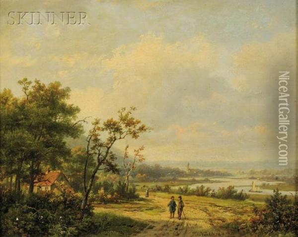 Cleve On The Rhine Oil Painting - Marianus Adrianus Koekkoek