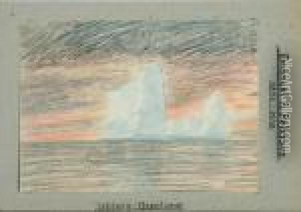 Icebergs, Greenland Oil Painting - Emanuel A. Petersen