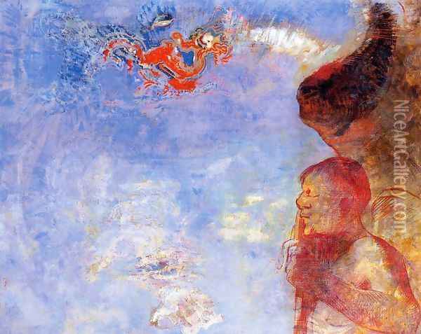 The Fallen Angel Oil Painting - Odilon Redon