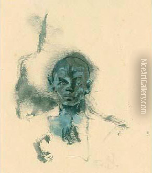 Portrait D'homme Oil Painting - Christian Berard