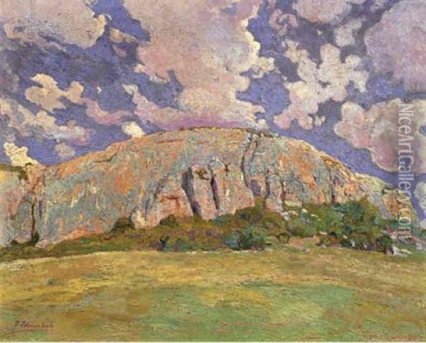 Cerro De Arqueita Oil Painting - Pedro Blanes Viale