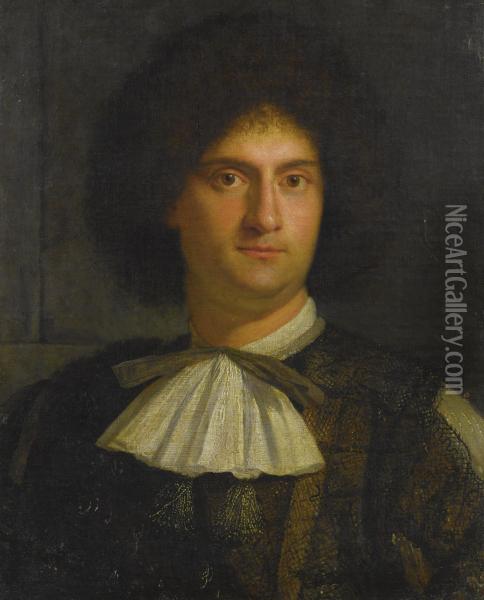 Portrait Of A Man Oil Painting - Girolamo Forabosco