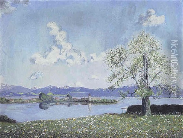 Partie Am Chiemsee Oil Painting - Philipp Graf