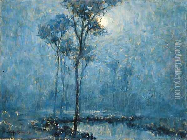 Moonlit Landscape Oil Painting - Granville Redmond