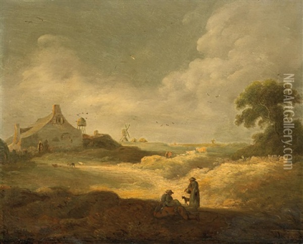 Landschaft Mit Bauern Oil Painting - Pieter de Bloot