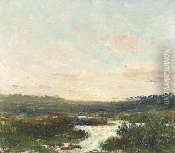 Sommerliche Moorlandschaft. Oil Painting - Armand Auguste Balouzet