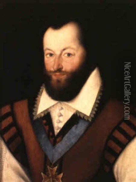 Portrait Of Charles De Lorraine, Duc De Guise Oil Painting - Francois Clouet