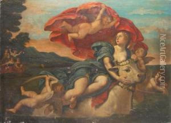 Il Ratto Di Europa Oil Painting - Francesco Albani
