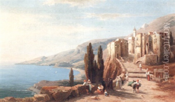 Ansicht Von Monaco Oil Painting - Friedrich Wilhelm Schreiner