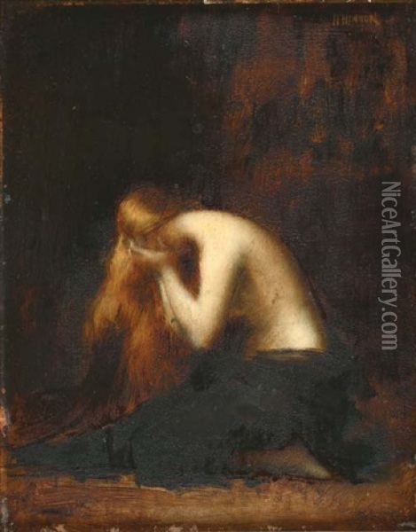 Madeleine Oil Painting - Jean Jacques Henner