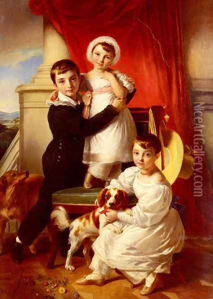 The Stanley Children Oil Painting - Sir John Watson-Gordon