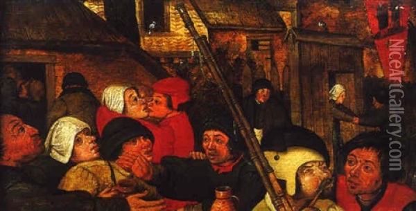 Le Joueur De Cornemuse Oil Painting - Pieter Brueghel the Younger