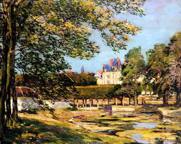 The Palace At Fontainbleau Oil Painting - Alexander Jamieson