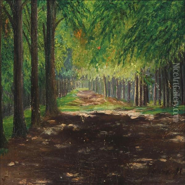 Forest Oil Painting - Pablo Schouboe