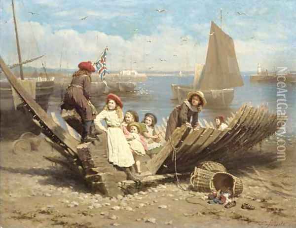 Rule Britannia A Merry Crew Oil Painting - Edwin Thomas Roberts