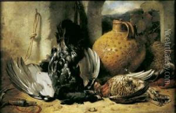 Nature Morte Aux Coq De Bruyere Et Grouse Oil Painting - William Duffield