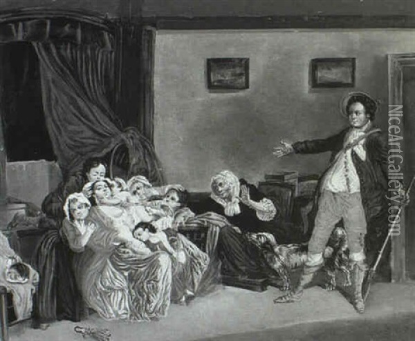 The Wastrel's Return Oil Painting - Jean Baptiste Greuze