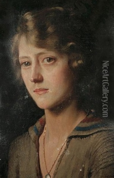 Portrait Of A Woman Oil Painting - William Logsdail