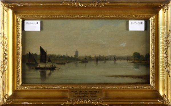 View On The Thames Oil Painting - Augustus Wall (Sir.) Callcott