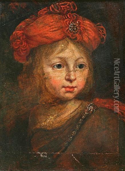 Portrait Of A Boy With A Turban Oil Painting - Rembrandt Van Rijn