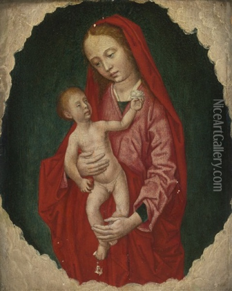 Virgin And Child Oil Painting - Hugo Van Der Goes