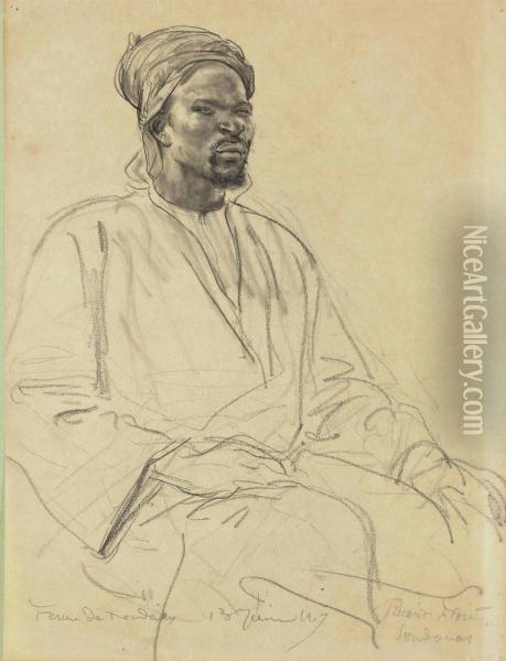 Portrait D'un Soudanais Oil Painting - Ricardo Flores