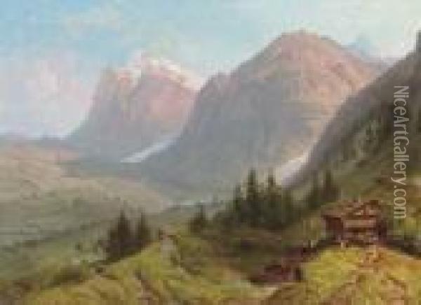 Alpine Scene Oil Painting - William Trost Richards