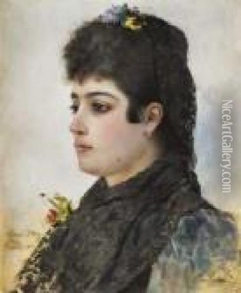Portrait D'une Sevillanaise Oil Painting - Maurice Henri Orange