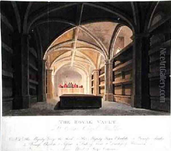 The Royal Vault St Georges Chapel Windsor Oil Painting - Frederick Nash