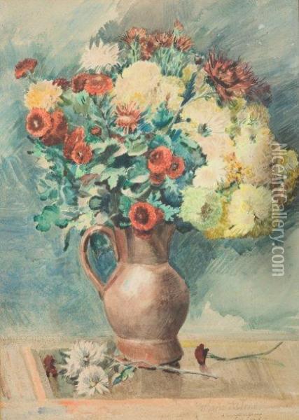 Vase De Fleurs Oil Painting - Zacharie Astruc