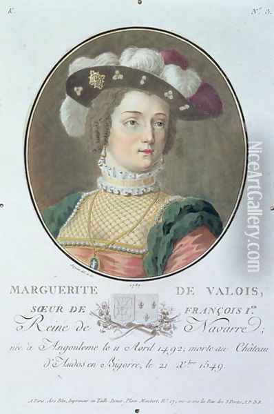 Portrait of Marguerite de Valois 1492-1549, 1787 Oil Painting - Antoine Louis Francois Sergent-Marceau