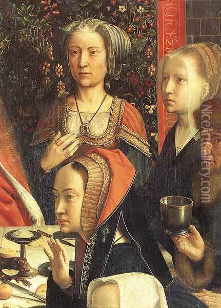 The Marriage at Cana (detail 2) c. 1500 Oil Painting - Gerard David