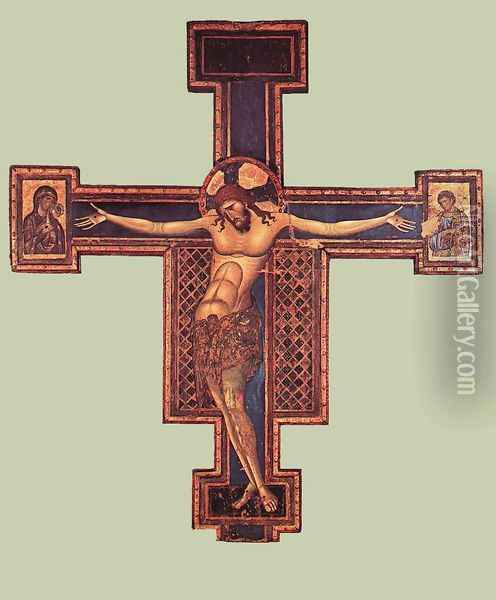 Crucifix (1) 1240s Oil Painting - Giunta Pisano