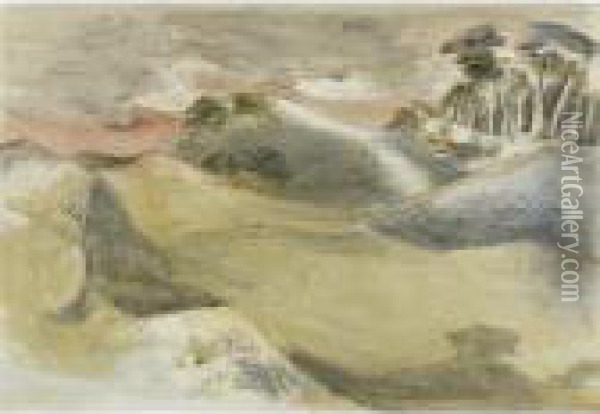Landscape Study Oil Painting - Paul Nash
